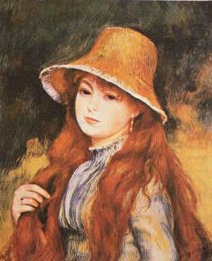 Girl and Golden Hat, Pierre Renoir